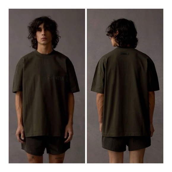 Fear Of God Essentials Men's Off Black Oversized Short Sleeve T-Shirt XL - Picture 1 of 14
